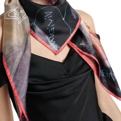 Vivienne Westwood Multicolor 'The Kiss Square' Scarf Silk