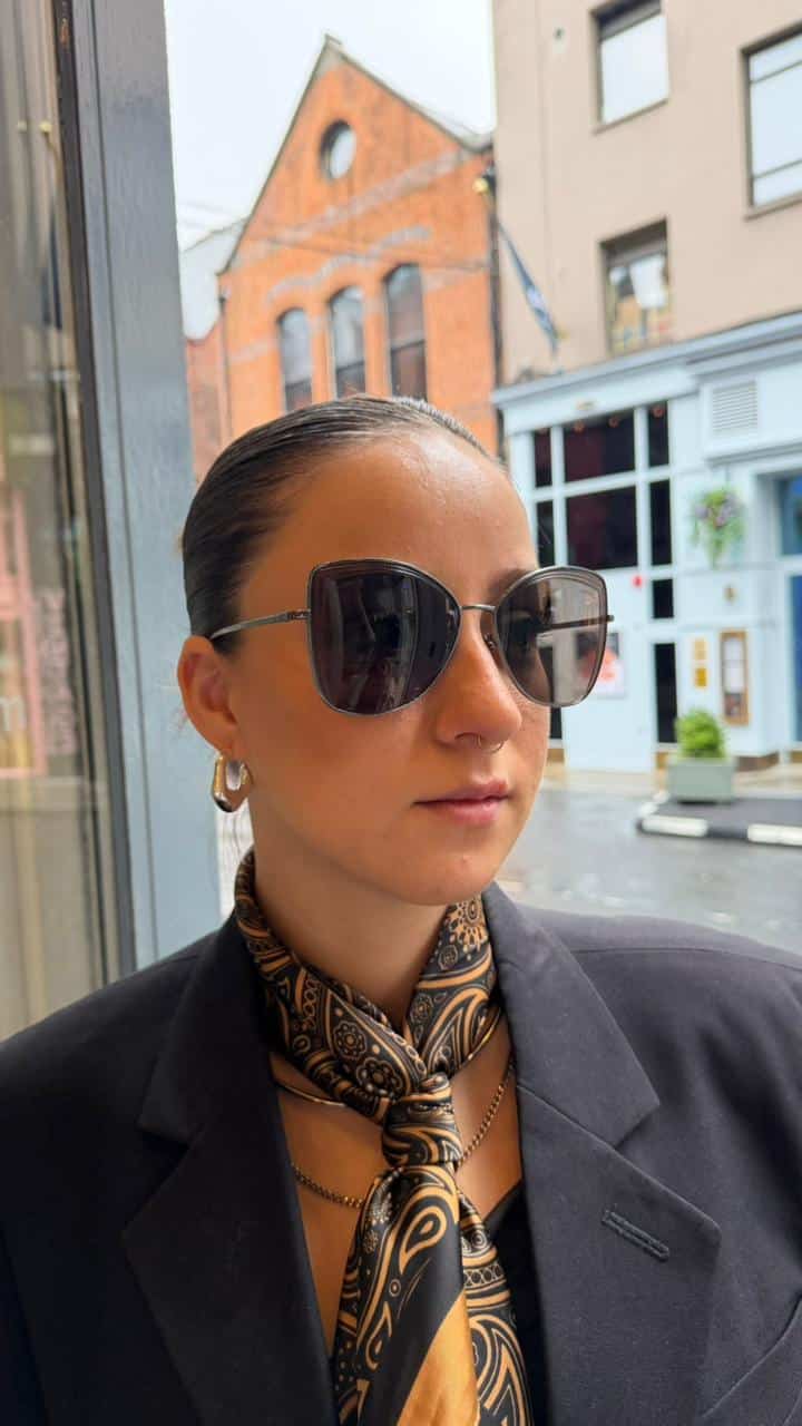 CHANEL Metal Butterfly Ladies Sunglasses in Brown - Image 8