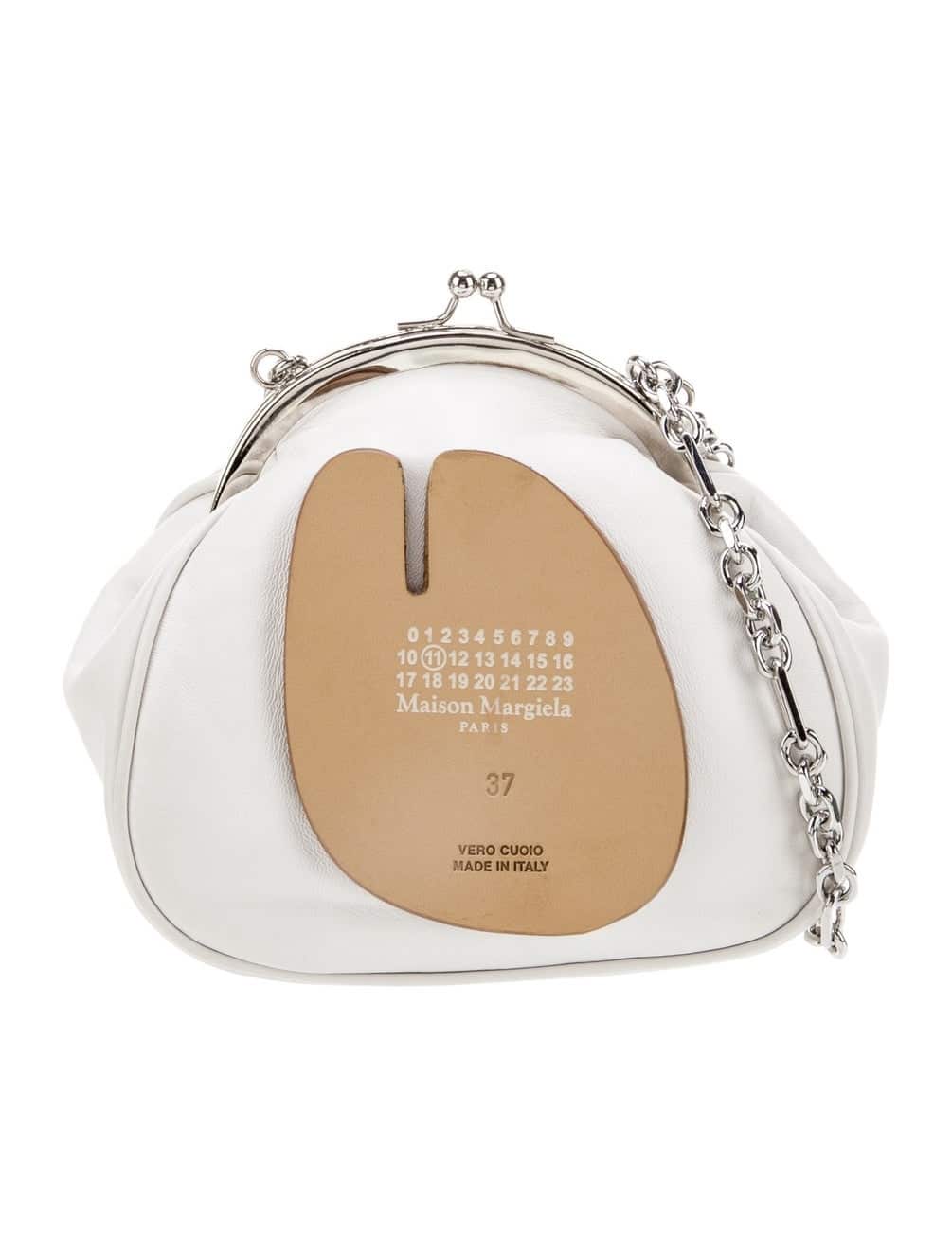 MAISON MARGIELA Tabi White Leather Shoulder Crossbody Bag - Image 2