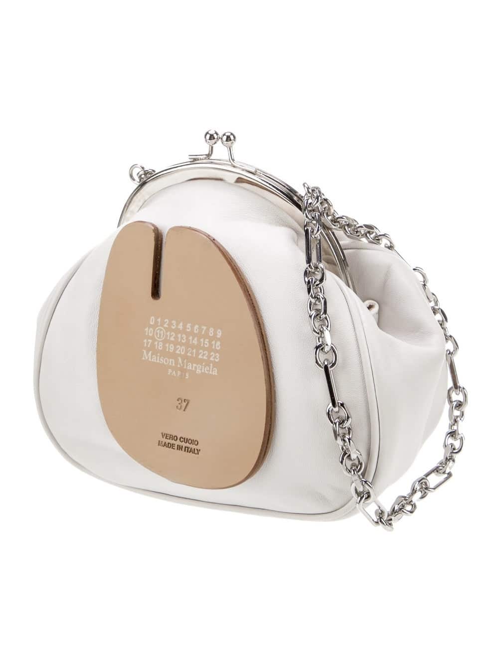 MAISON MARGIELA Tabi White Leather Shoulder Crossbody Bag - Image 3