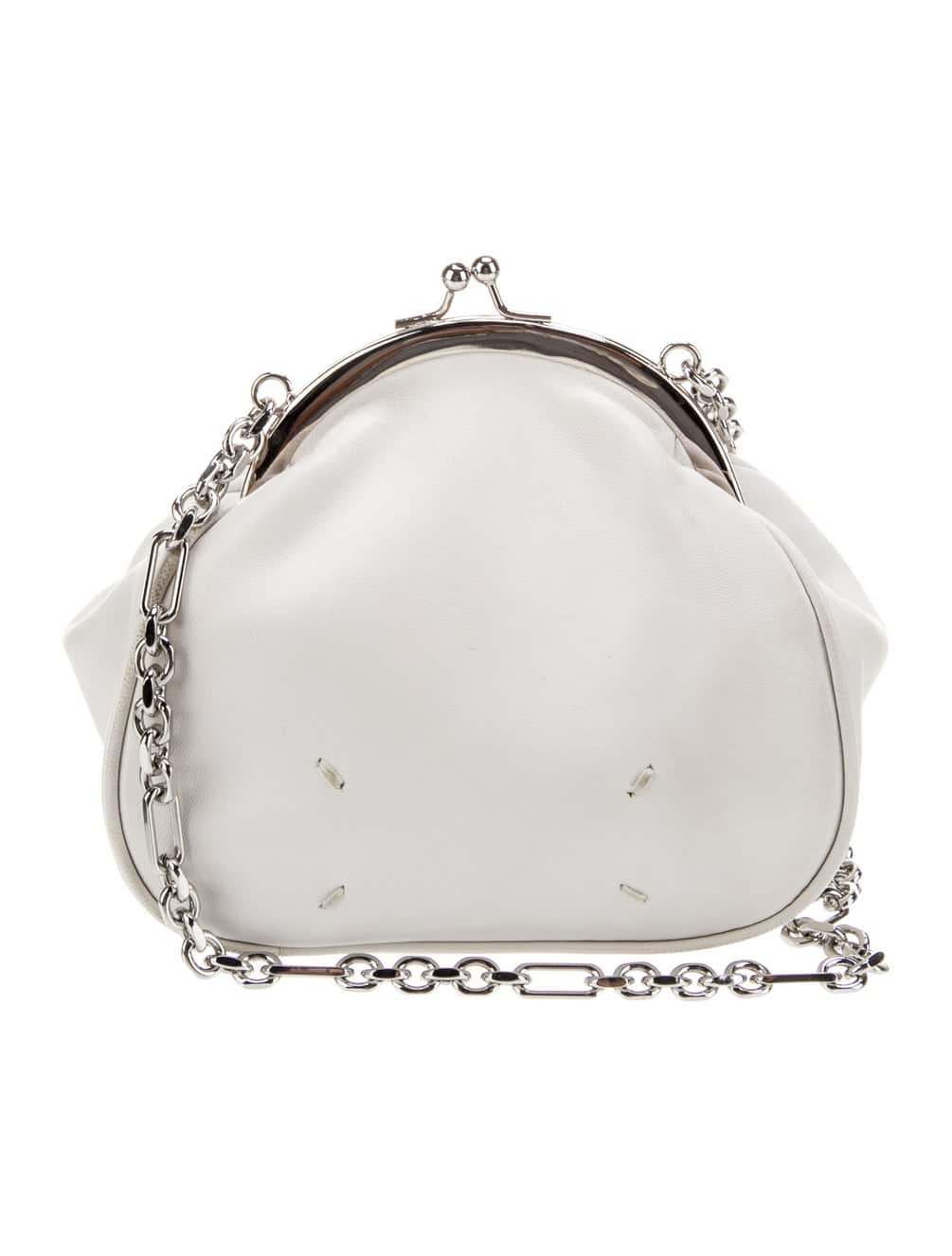 MAISON MARGIELA Tabi White Leather Shoulder Crossbody Bag - Image 4