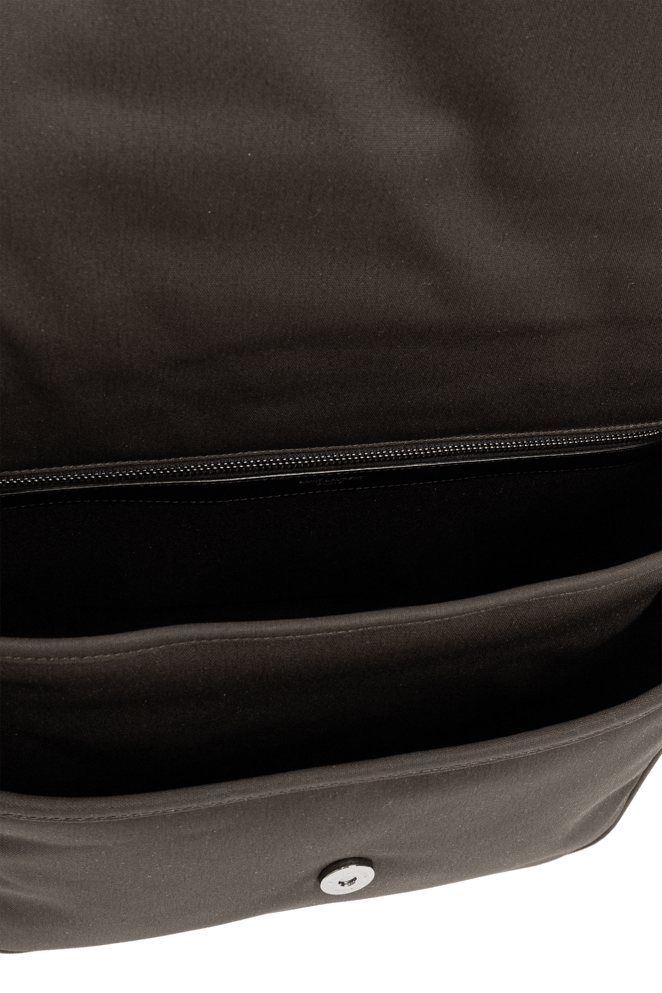 SAINT LAURENT Niki Canvas Messenger Bag in Dark Green. - Image 2