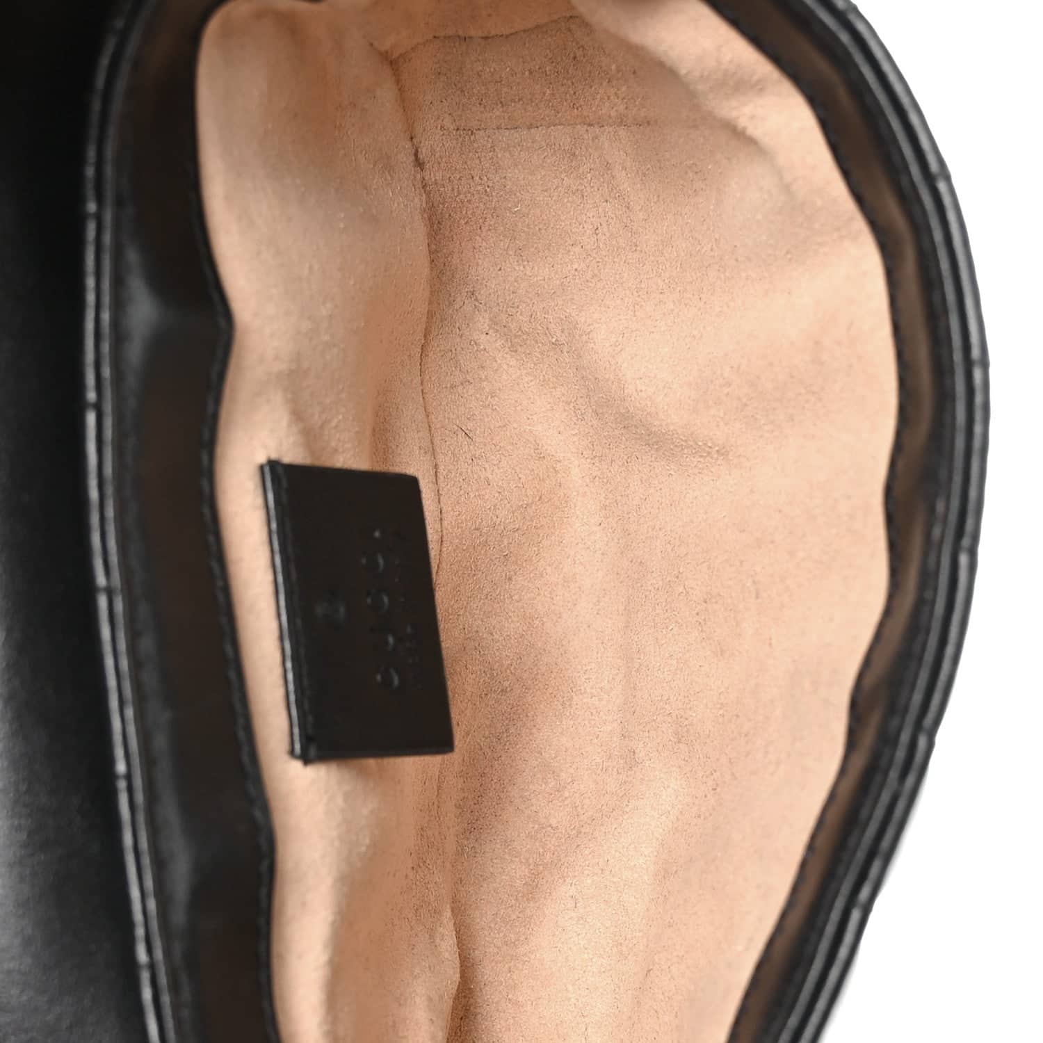 GUCCI Calfskin Matelasse Aria Super Mini GG Marmont Crossbody Bag in Black - Image 2