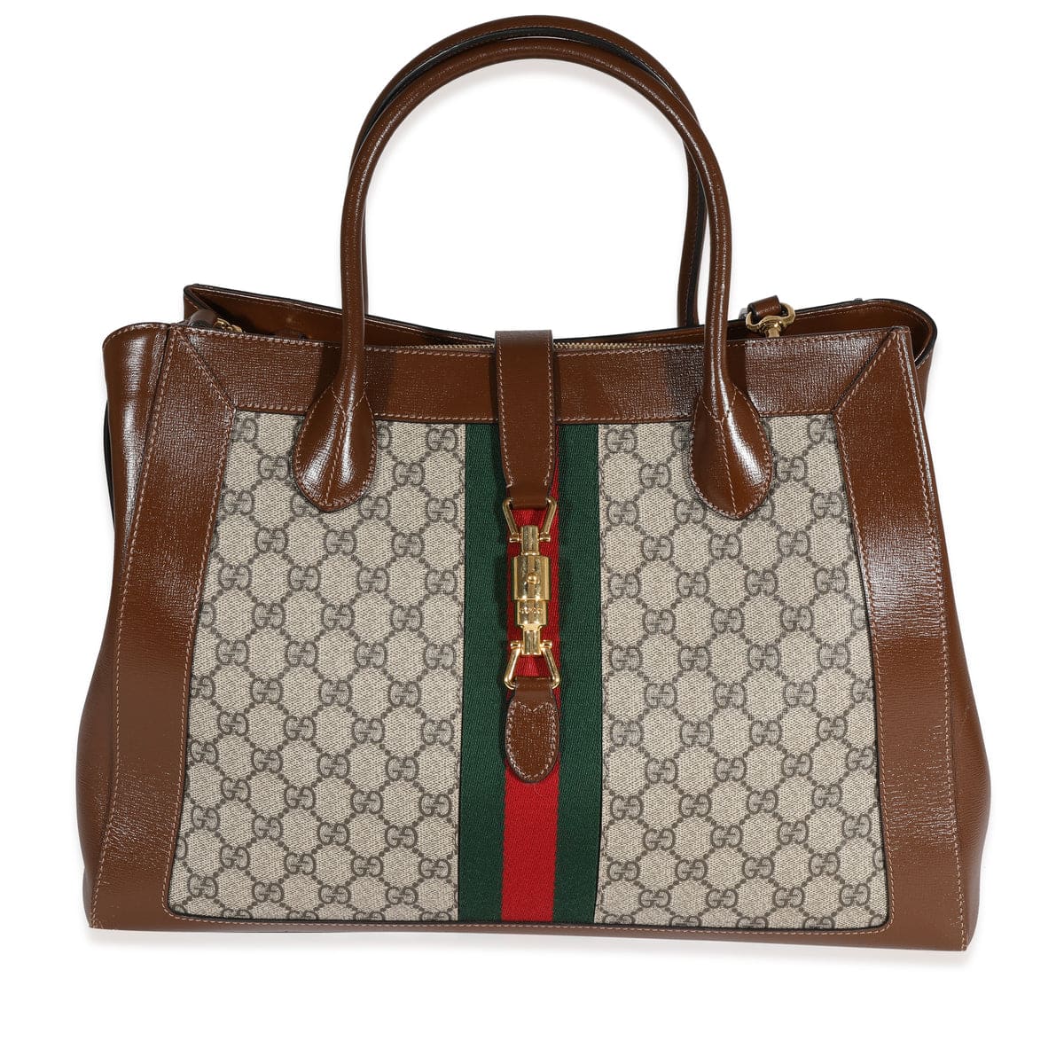Gucci Gucci GG Supreme & Web Jackie 1961 Large Tote Bag - Image 7