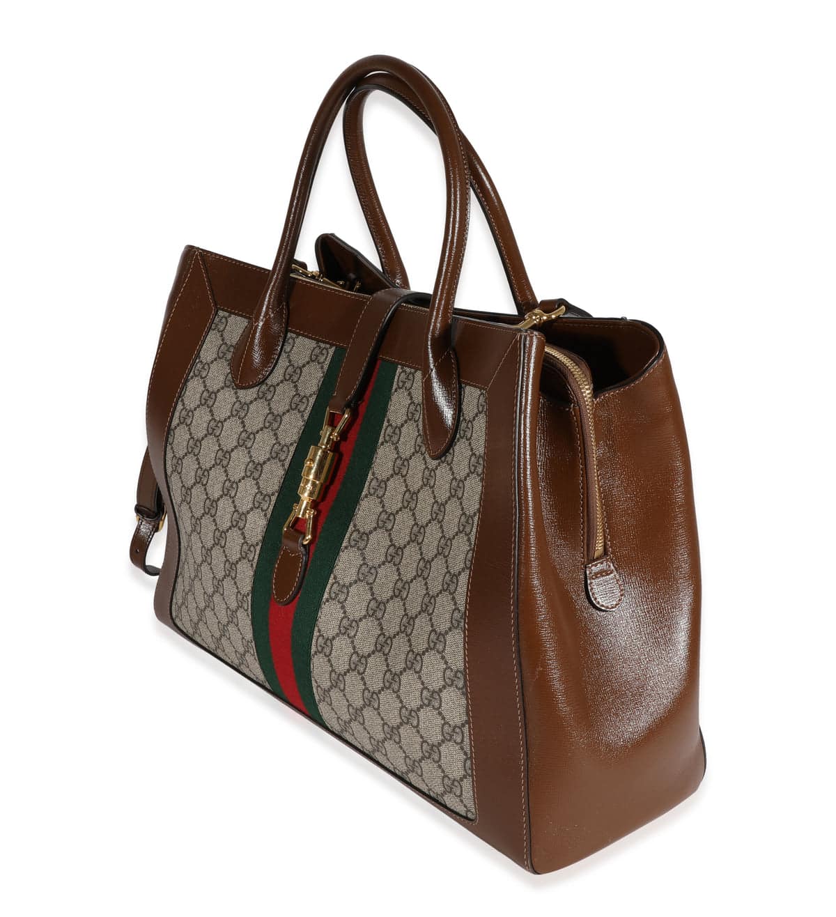 Gucci Gucci GG Supreme & Web Jackie 1961 Large Tote Bag - Image 8