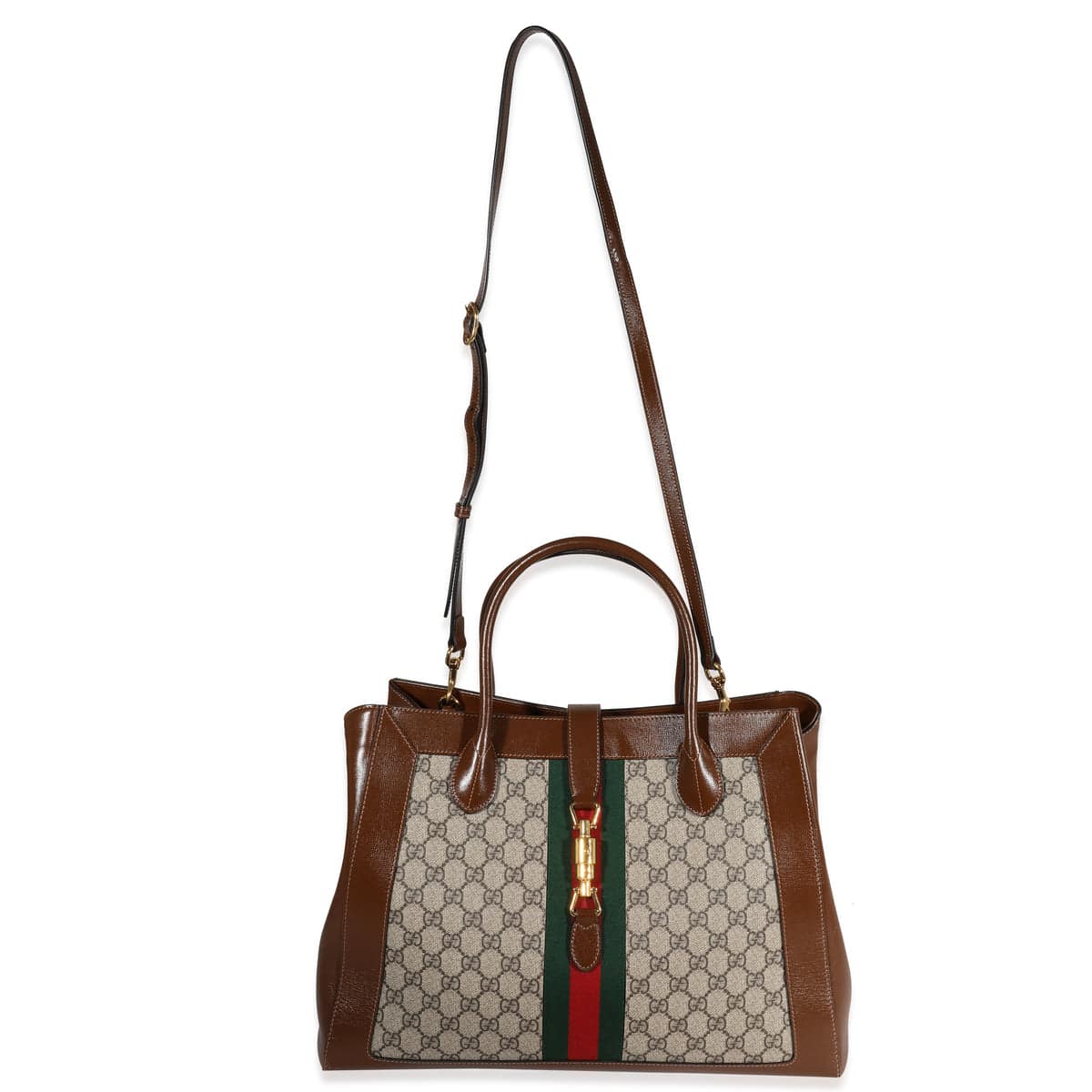 Gucci Gucci GG Supreme & Web Jackie 1961 Large Tote Bag - Image 9