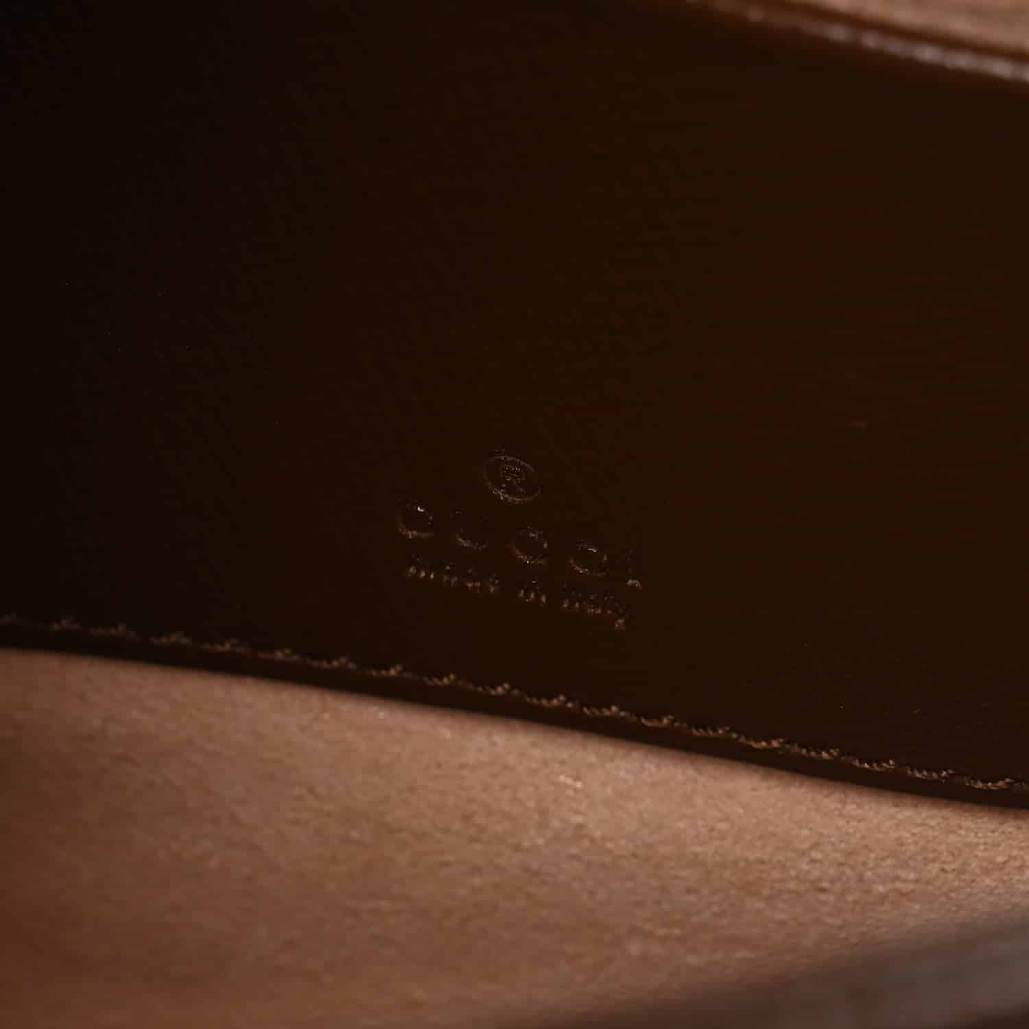 GUCCI GG Supreme Monogram Azalea Calfskin Web Mini Jackie 1961 Hobo Beige Ebony Brown Sugar - Image 8