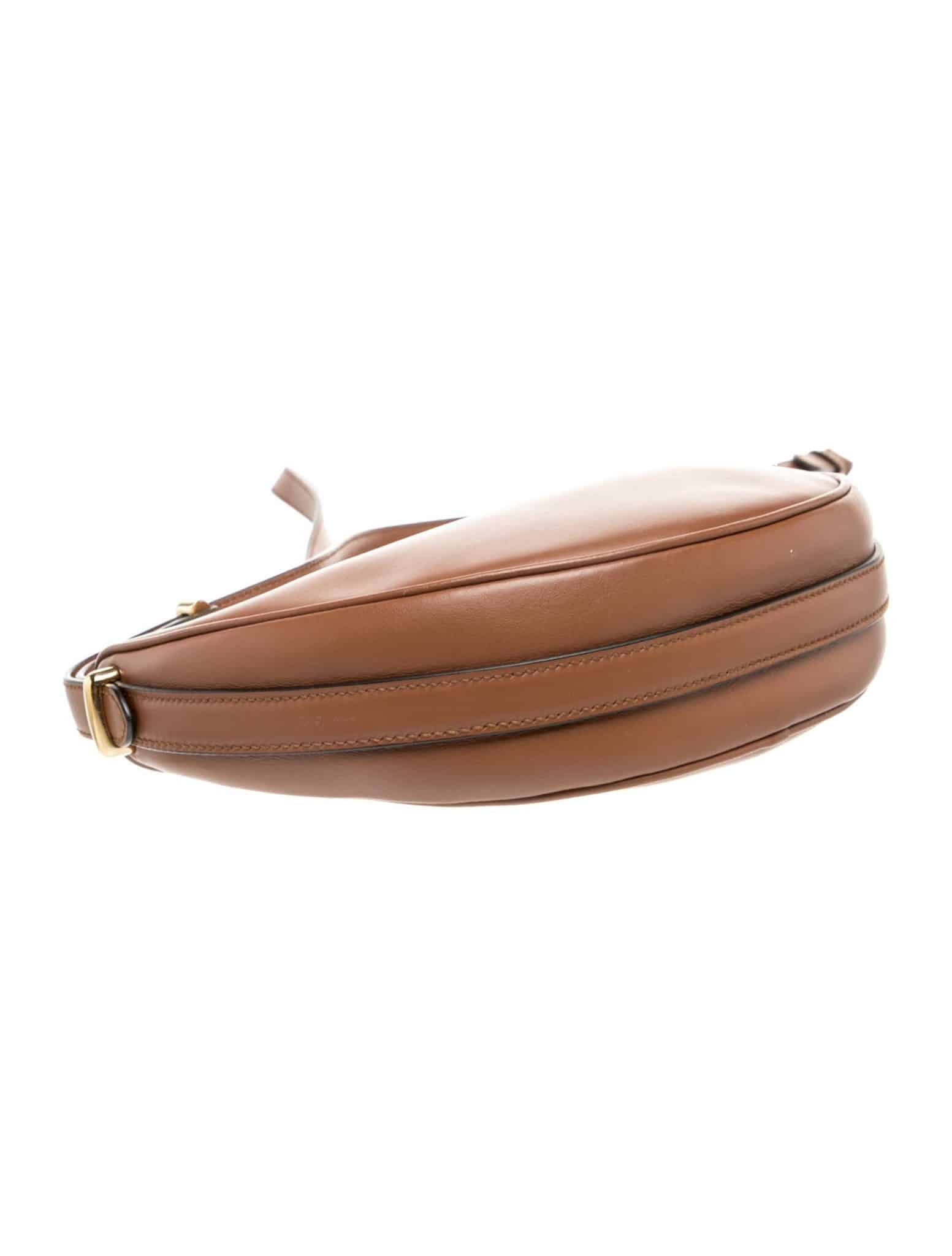 PRADA Soft Calfskin Arque Shoulder Bag Cognac - Image 4