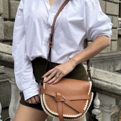 LOEWE Gate Leather Shoulder Crossbody Bag