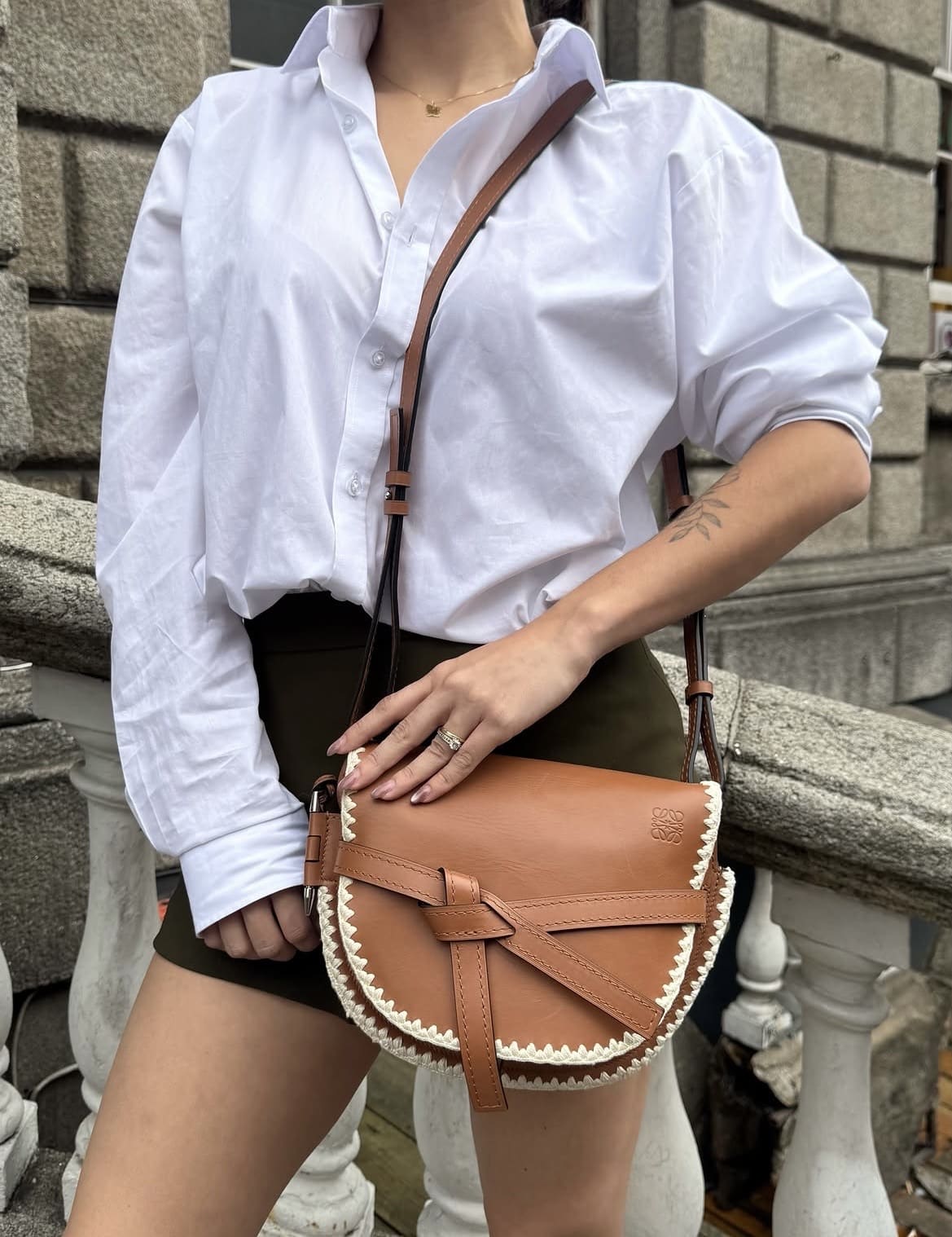 LOEWE Gate Leather Shoulder Crossbody Bag