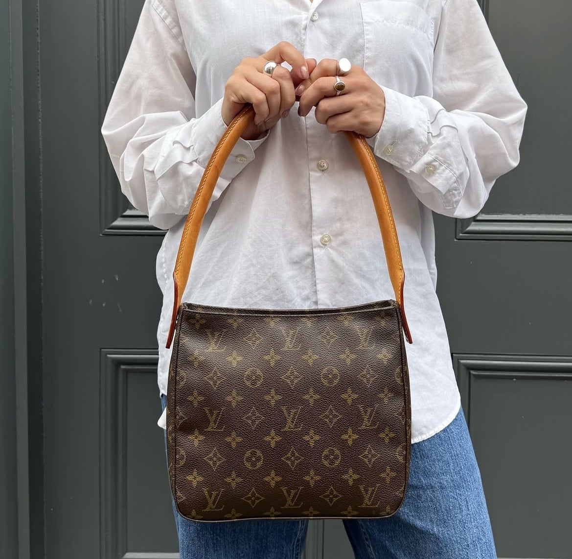 Louis Vuitton Monogram Vintage Looking MM Shoulder Bag - Image 10