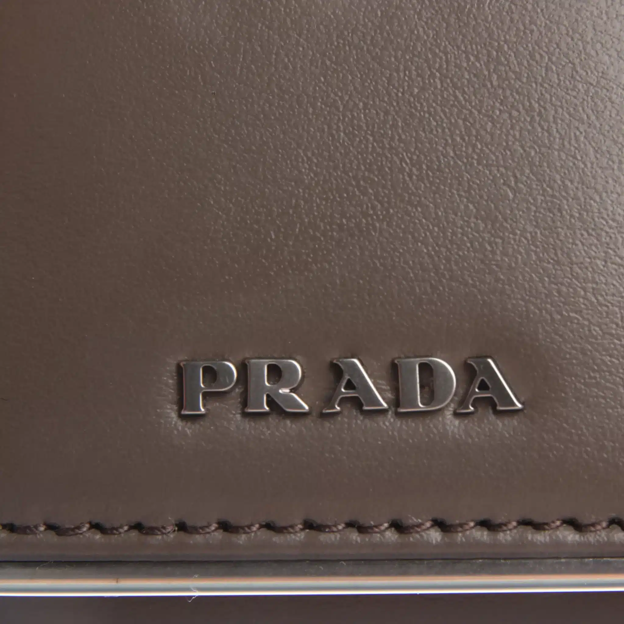 PRADA Soft Calfskin Impunture Diagramme Medium Chain Flap Shoulder Bag Bambu - Image 5
