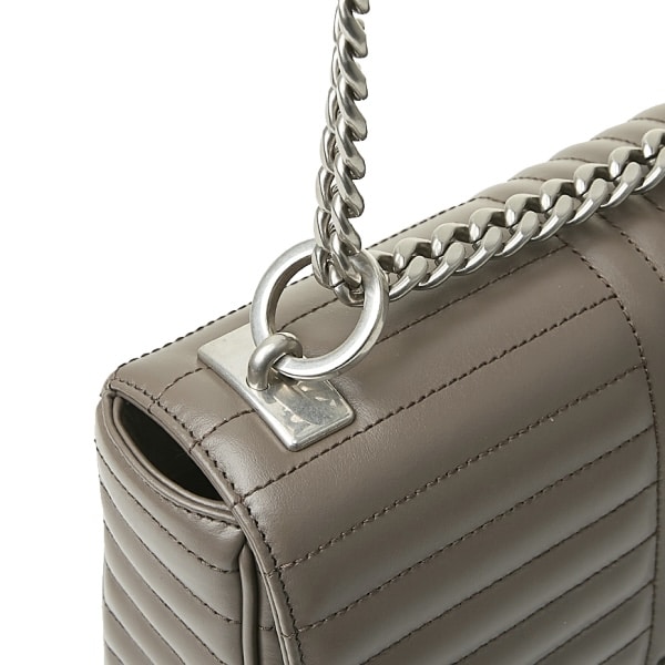 PRADA Soft Calfskin Impunture Diagramme Medium Chain Flap Shoulder Bag Bambu - Image 8