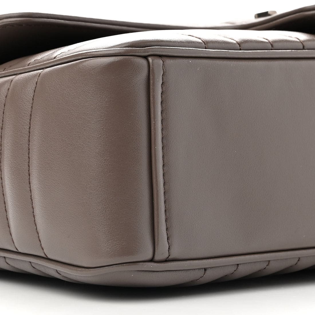 PRADA Soft Calfskin Impunture Diagramme Medium Chain Flap Shoulder Bag Bambu - Image 9