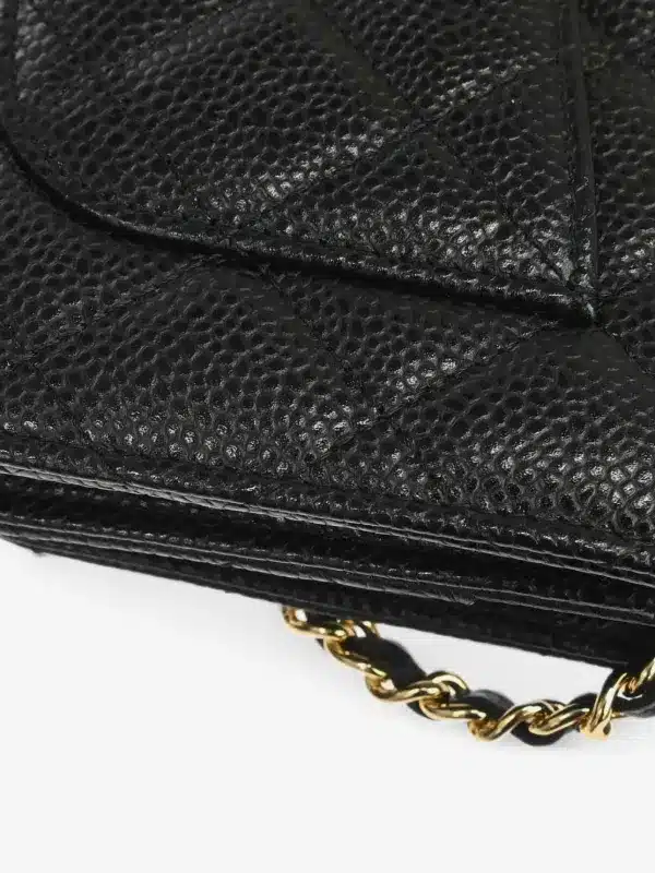 CHANEL Caviar Quilted Wallet On Chain WOC Black - Image 2