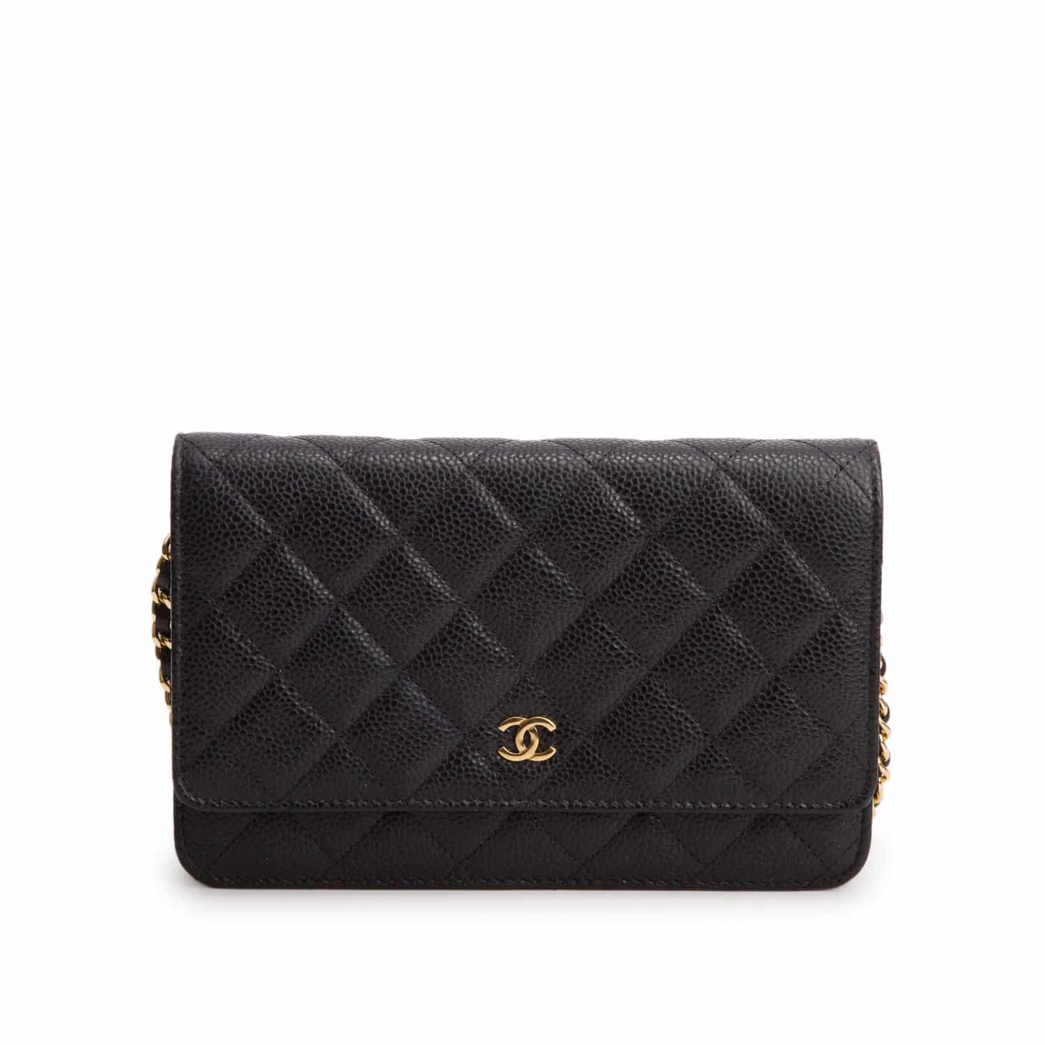 CHANEL Caviar Quilted Wallet On Chain WOC Black - Image 6