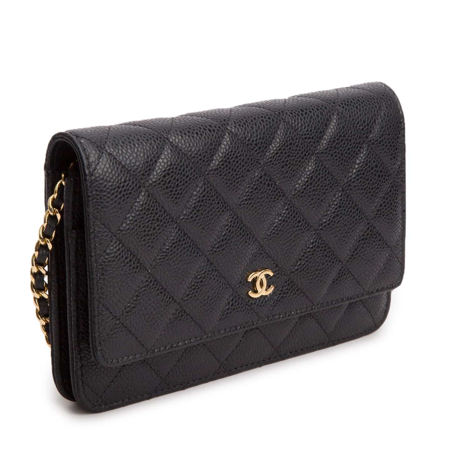 CHANEL Caviar Quilted Wallet On Chain WOC Black - Image 7