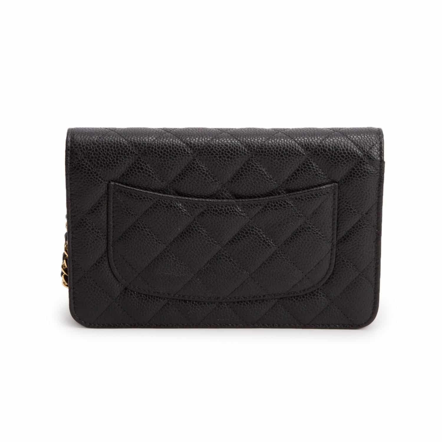 CHANEL Caviar Quilted Wallet On Chain WOC Black - Image 8
