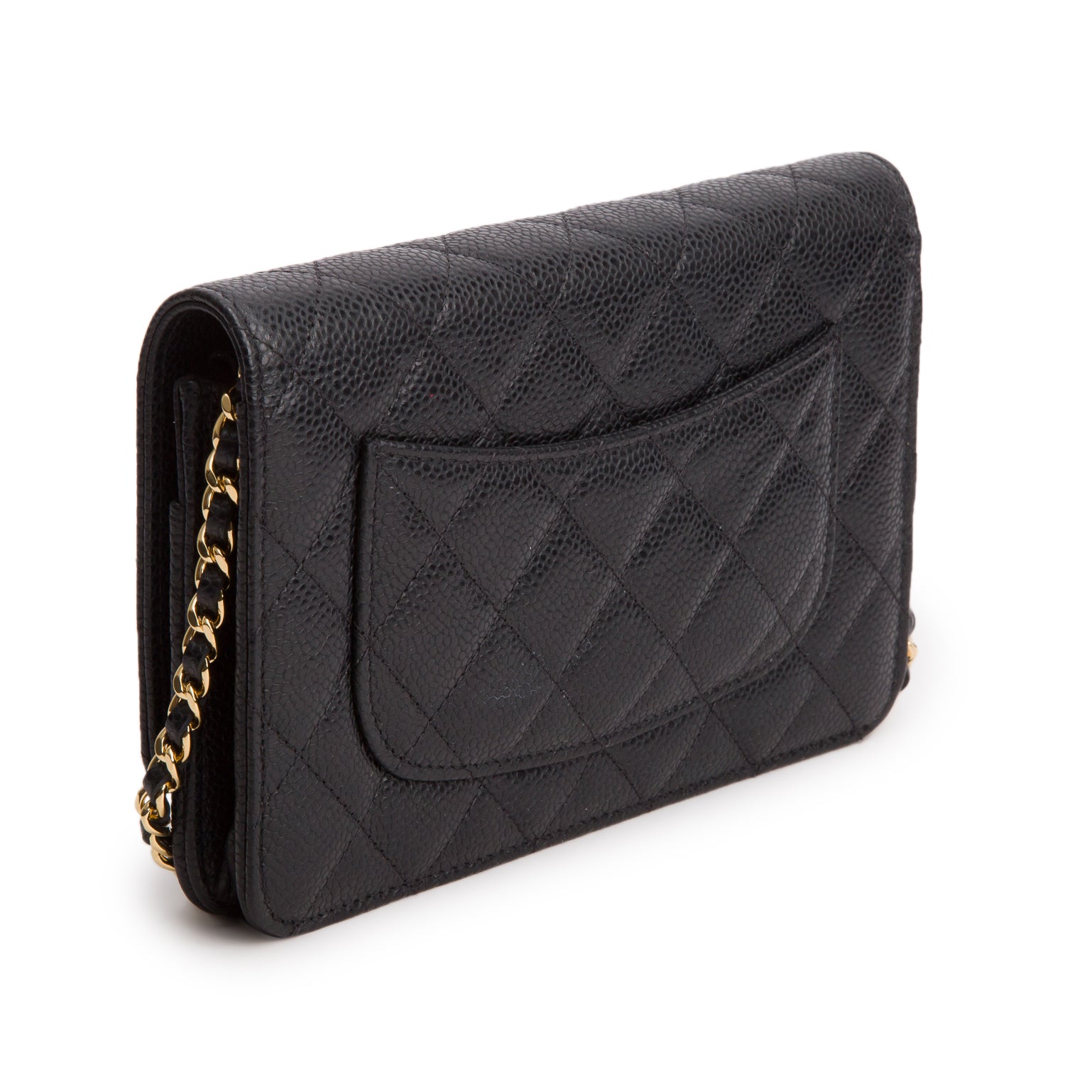 CHANEL Caviar Quilted Wallet On Chain WOC Black - Image 9