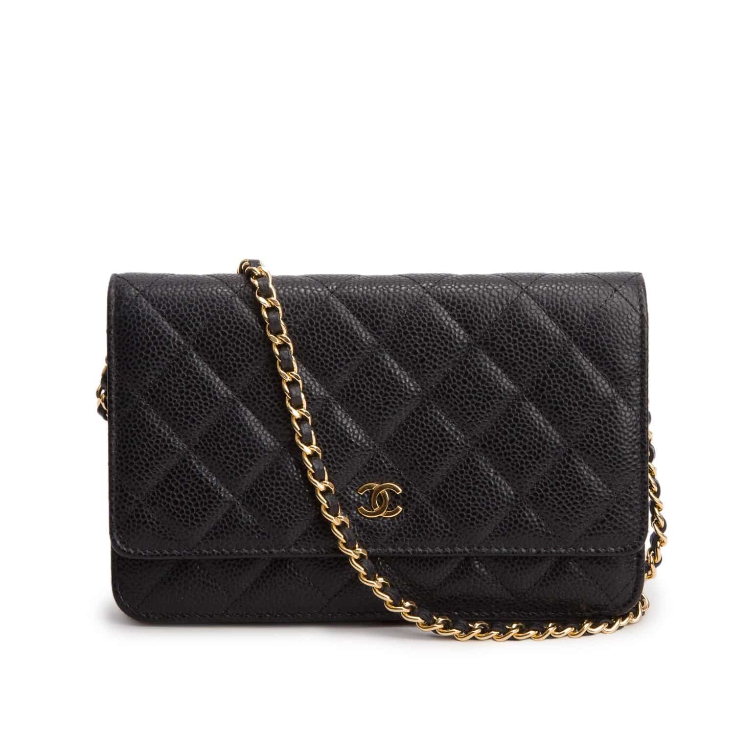 CHANEL Caviar Quilted Wallet On Chain WOC Black - Image 13