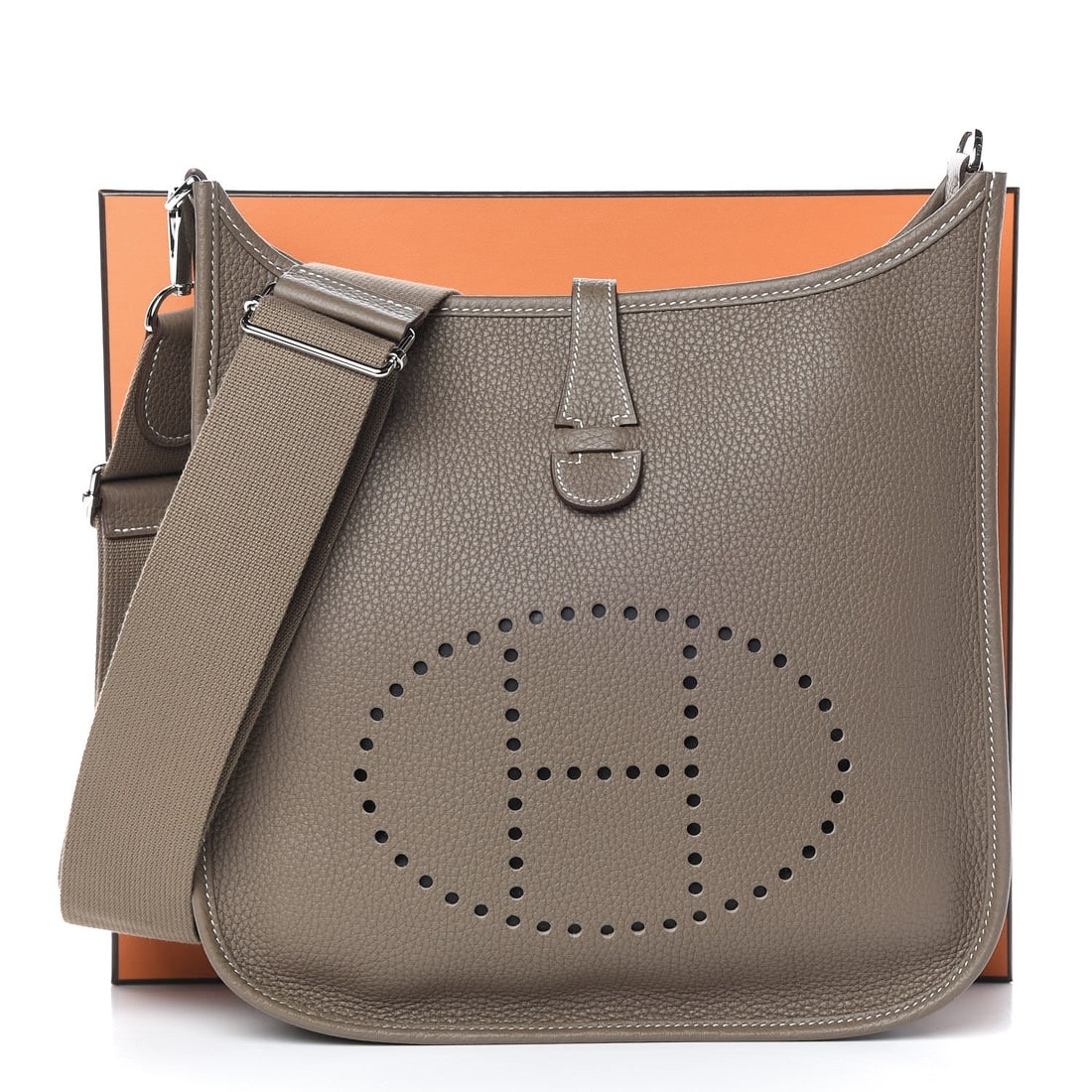 HERMES Taurillon Clemence Evelyne 29 PM Etoupe