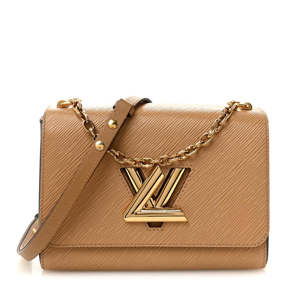 LOUIS VUITTON Epi Twist Shoulder Crossbody Bag MM Camel - Image 4