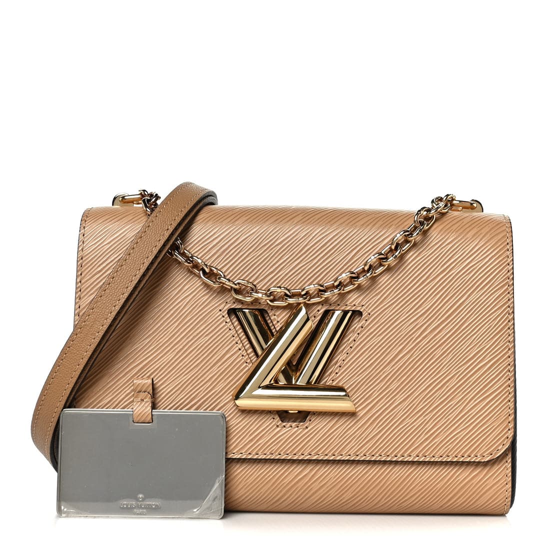LOUIS VUITTON Epi Twist Shoulder Crossbody Bag MM Camel - Image 10