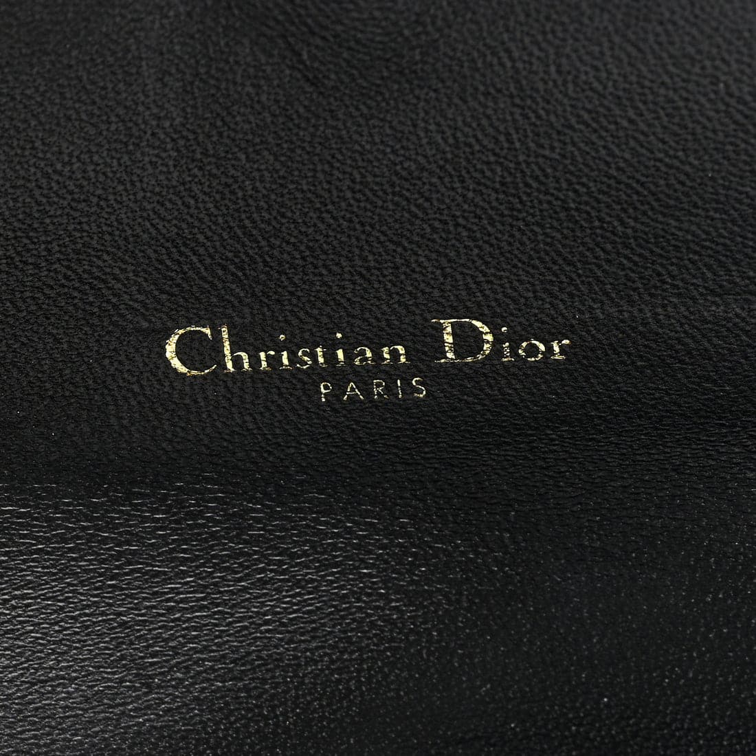 CHRISTIAN DIOR Grained Calfskin Saddle Wallet on Chain in Black - Image 7
