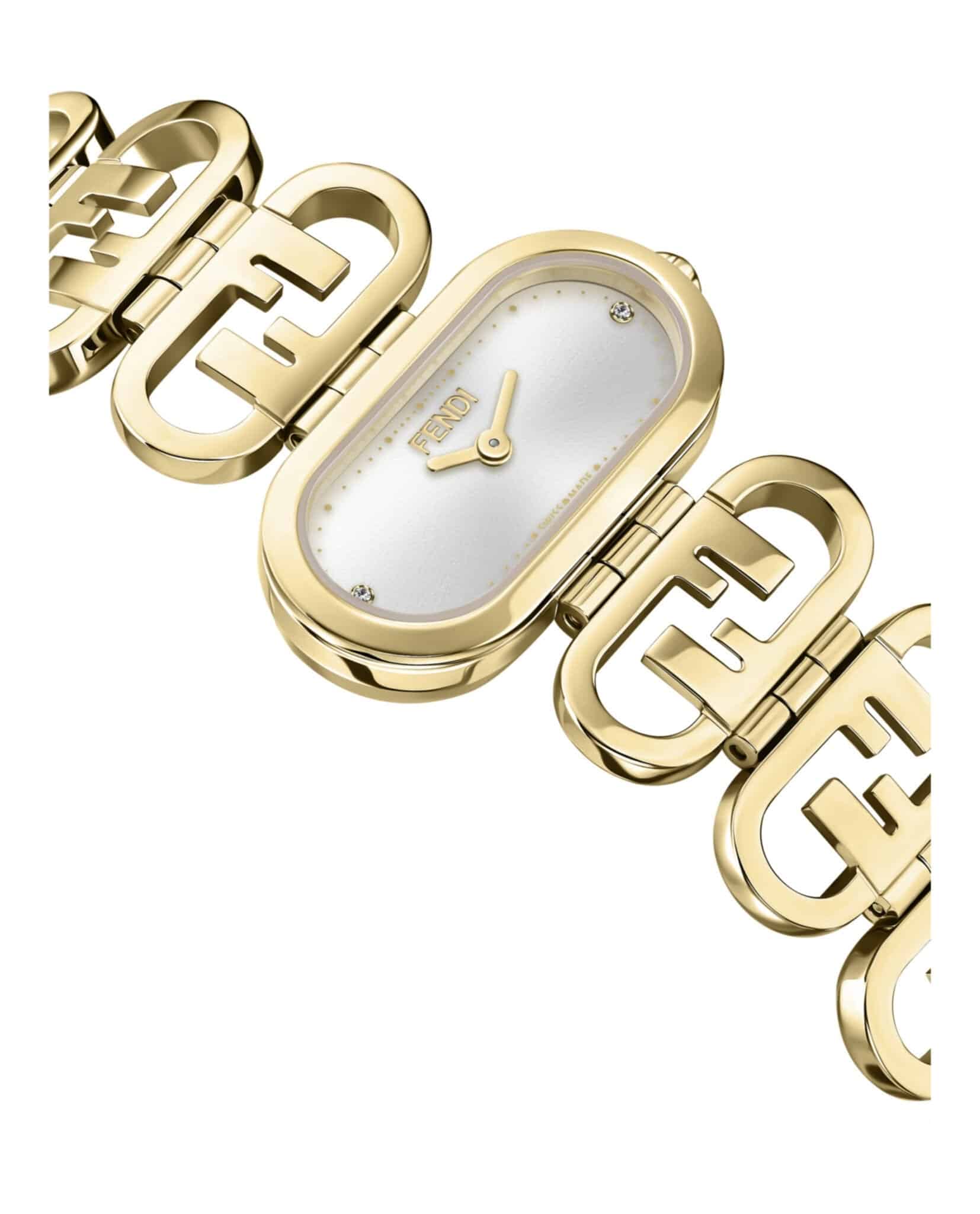 FENDI O'Lock Horizontal Watch Gold. - Image 4