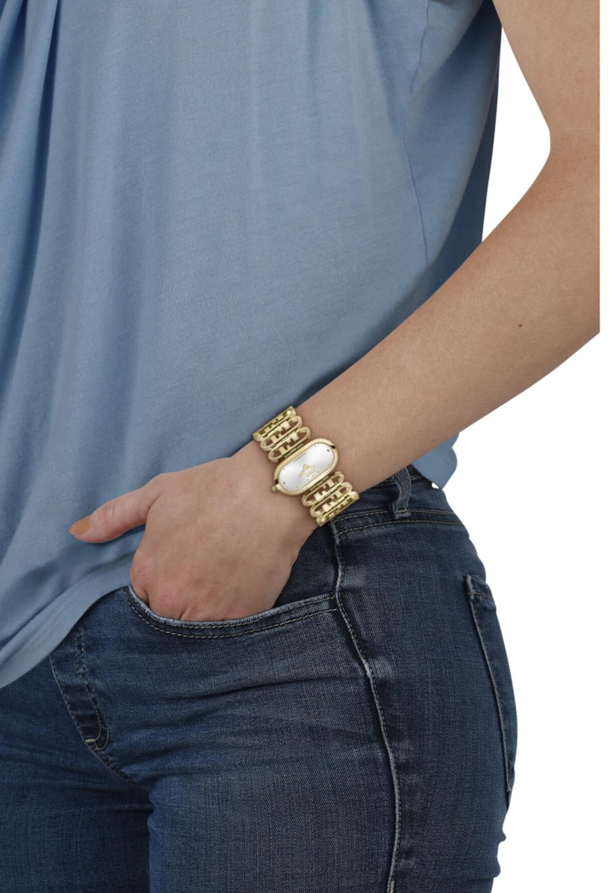 FENDI O'Lock Horizontal Watch Gold. - Image 6