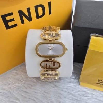 FENDI O'Lock Horizontal Watch Gold.