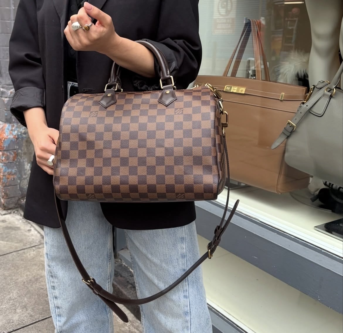 Louis Vuitton Damier Ebene Speedy 30 Bandouliere. - Image 12