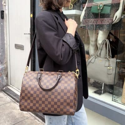 Louis Vuitton Damier Ebene Speedy 30 Bandouliere.