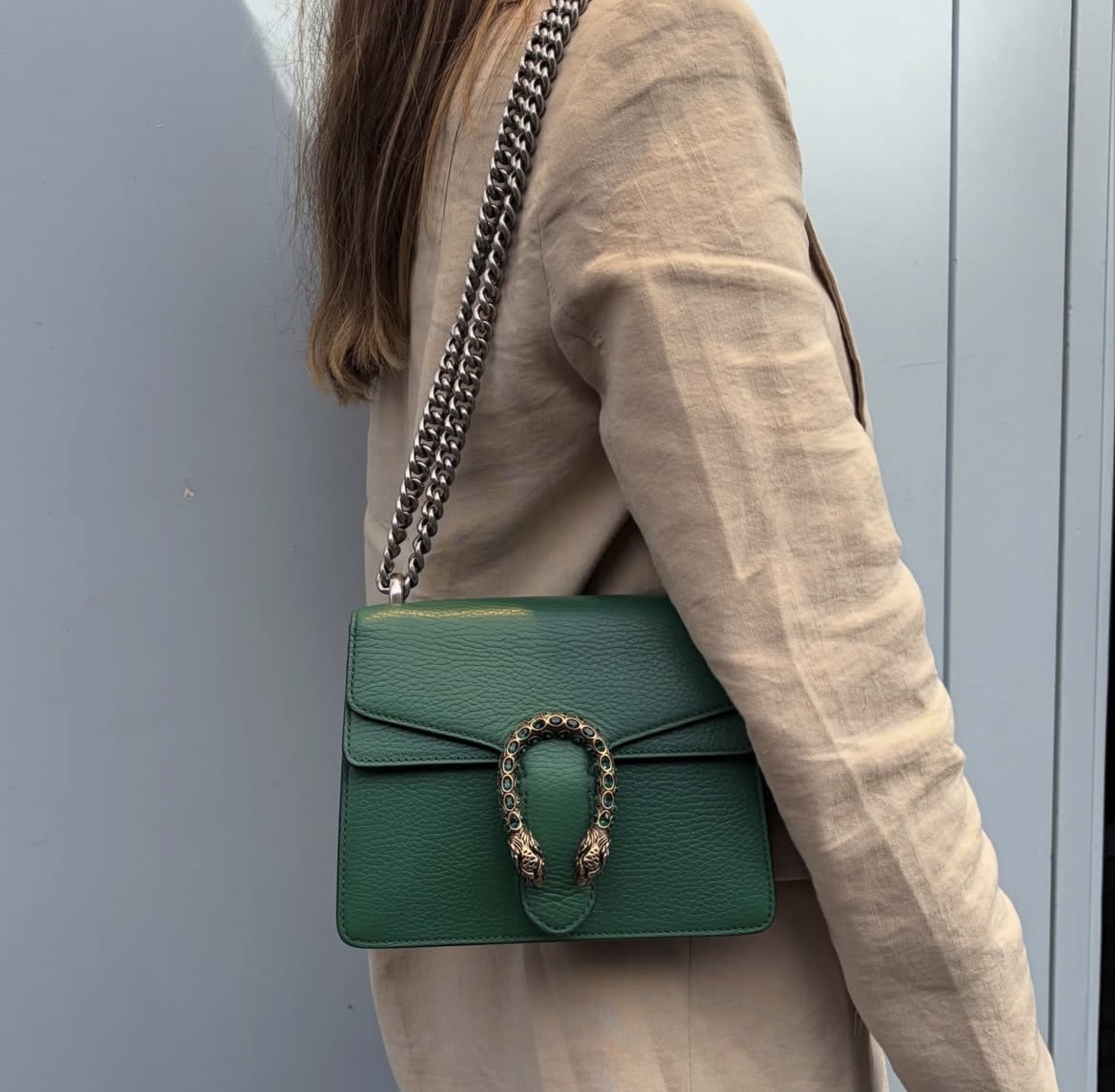 GUCCI Calfskin Mini Dionysus Shoulder Crossbody Bag in Emerald - Image 8