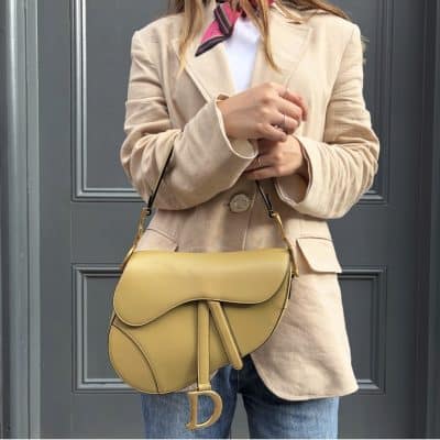 DIOR Saddle Medium Lambskin Shoulder Bag