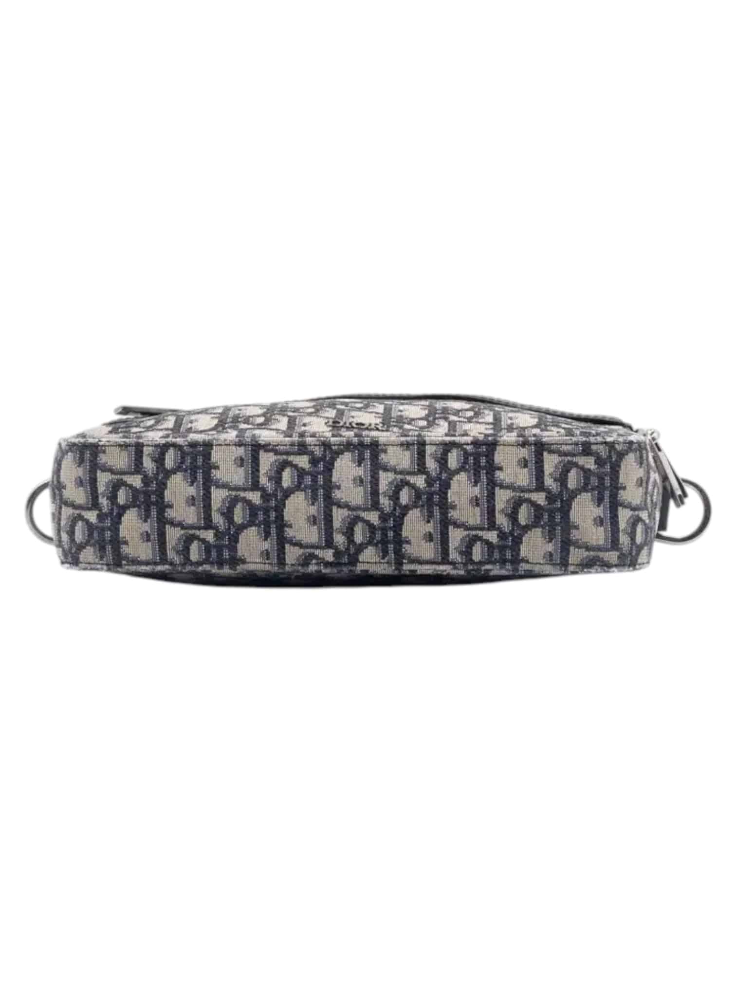Dior Beige/Black/ Navy Jacquard Oblique Canvas Safari Messenger Bag - Image 6