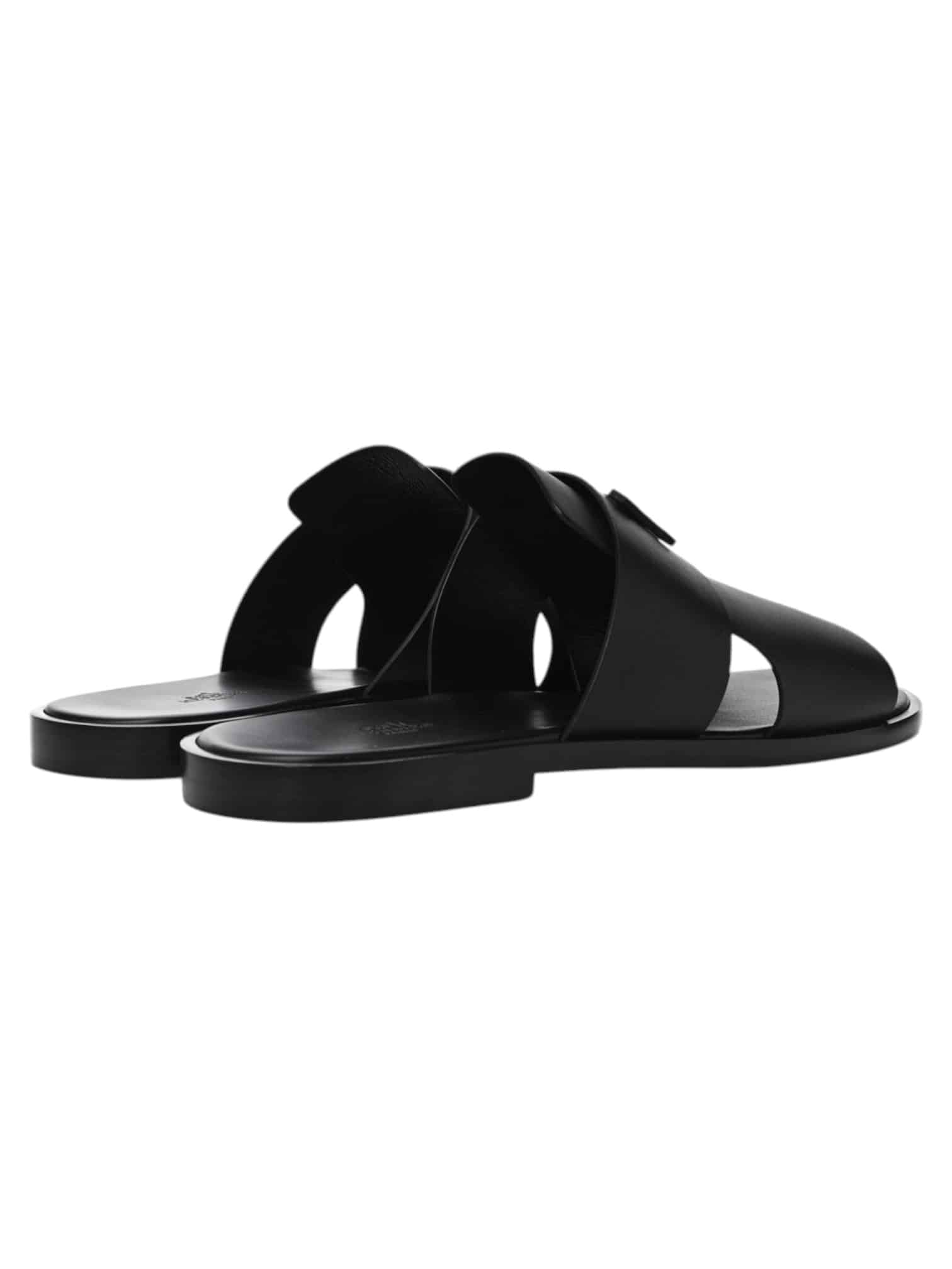 Hermes Arles Mule Sandals Leather in black. (Size 40) - Image 7