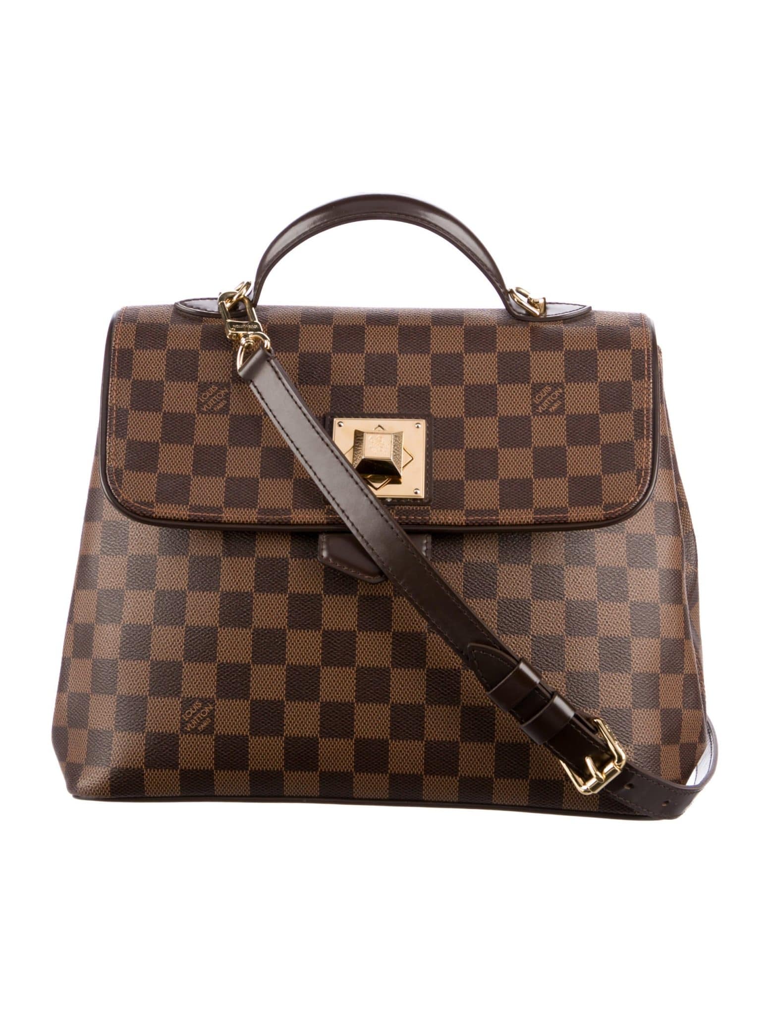 LOUIS VUITTON Damier Ebene Bergamo MM Shoulder Bag - Image 2