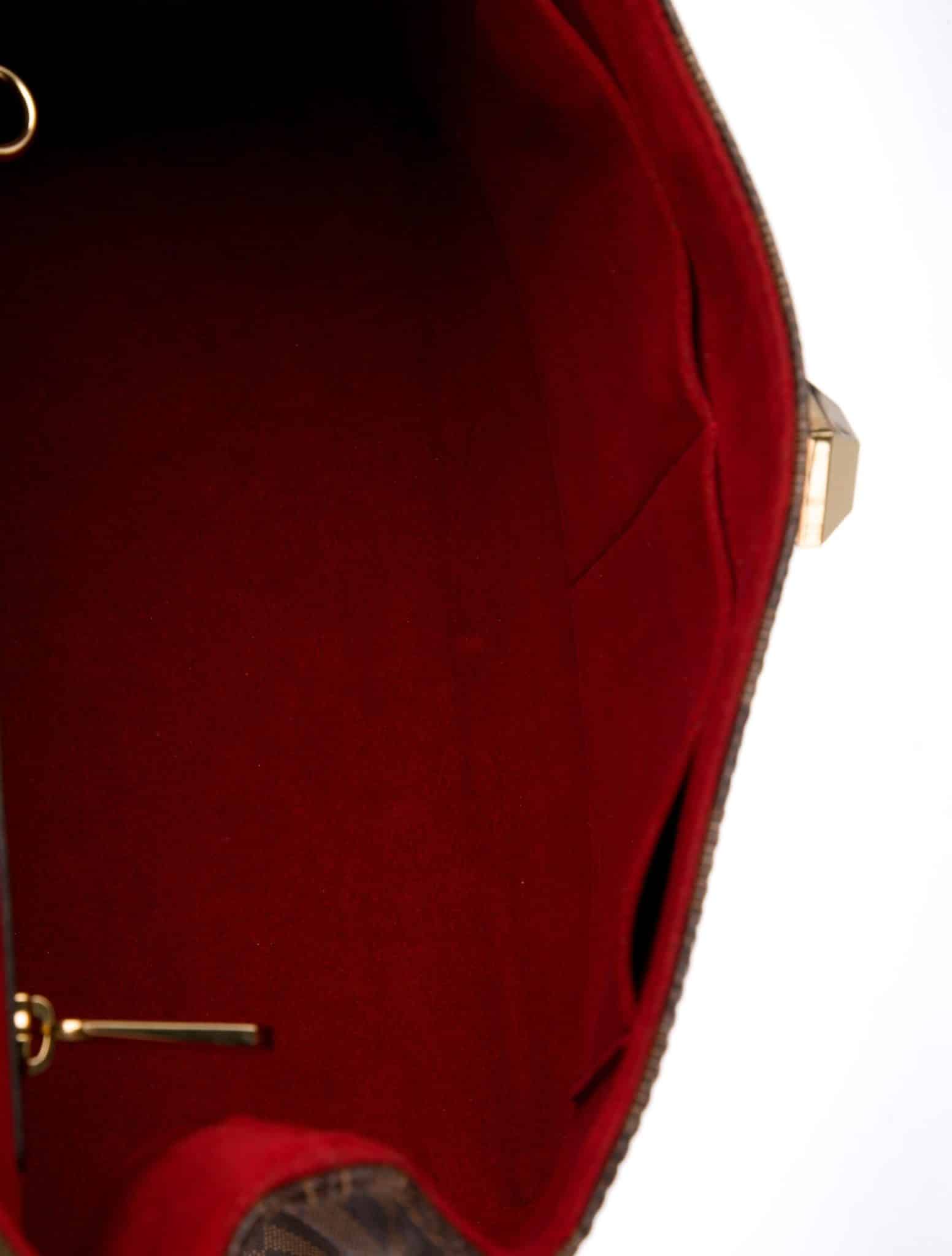 LOUIS VUITTON Damier Ebene Bergamo MM Shoulder Bag - Image 5