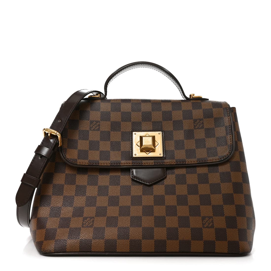 LOUIS VUITTON Damier Ebene Bergamo MM Shoulder Bag