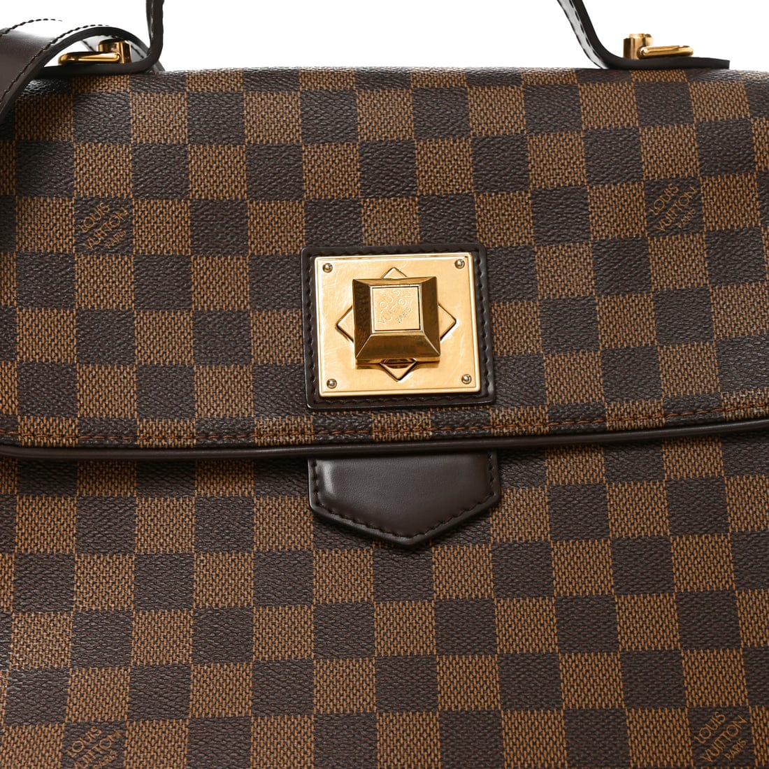 LOUIS VUITTON Damier Ebene Bergamo MM Shoulder Bag - Image 11
