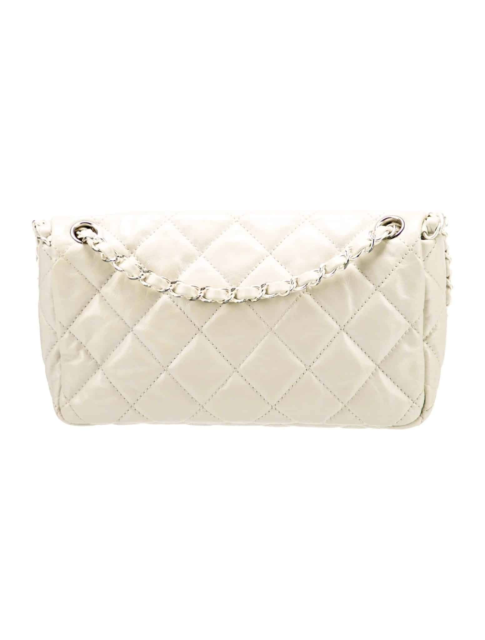CHANEL Calfskin Quilted small Chain Me Flap in Pearly Beige. - Image 6