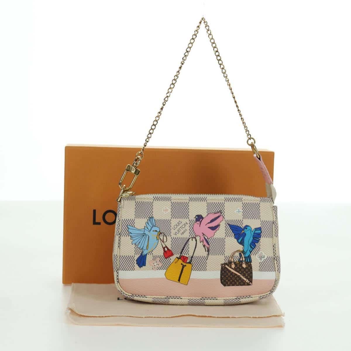 Louis Vuitton Damier Azur 2018 Christmas Animation Mini Pochette Accessories.