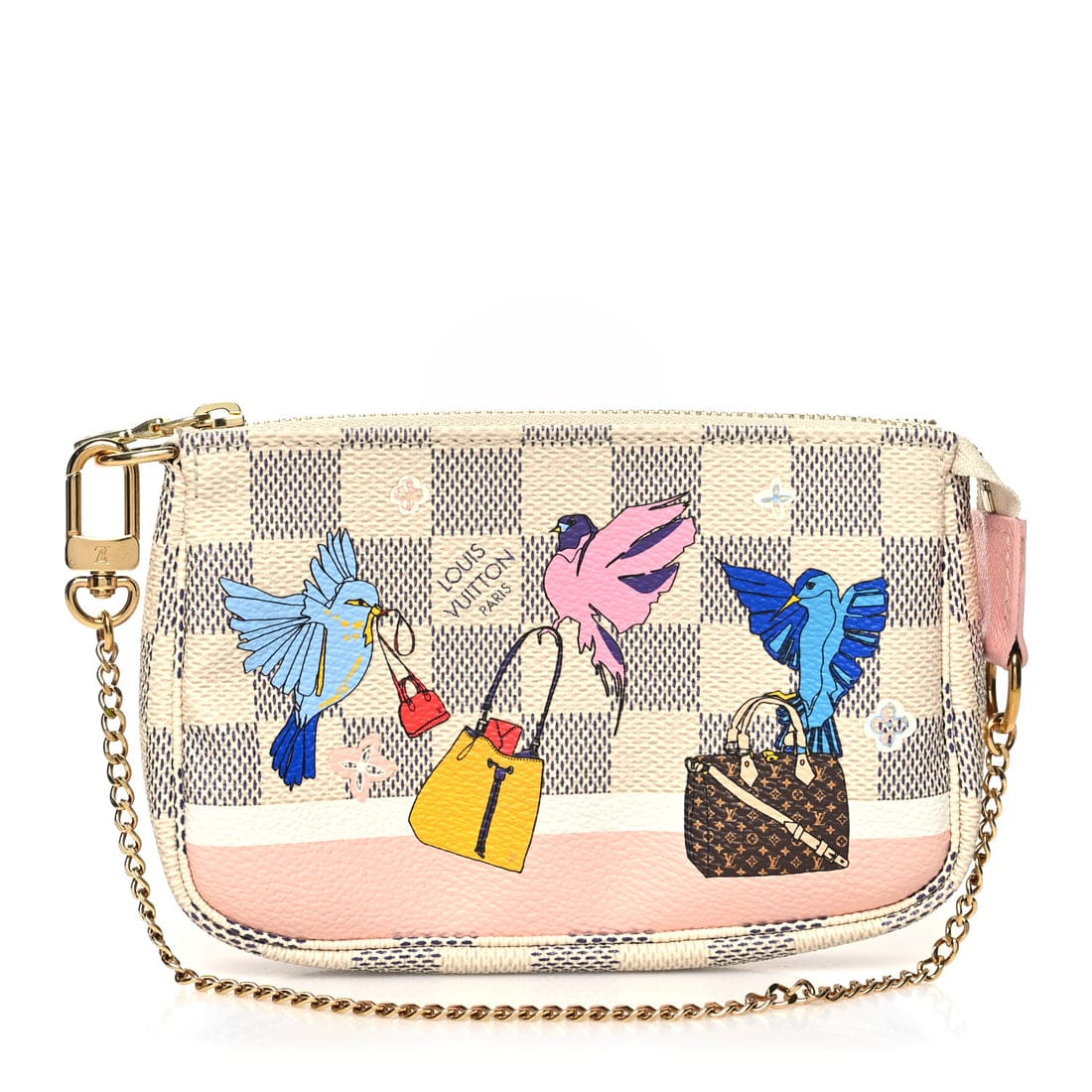 Louis Vuitton Damier Azur 2018 Christmas Animation Mini Pochette Accessories. - Image 2