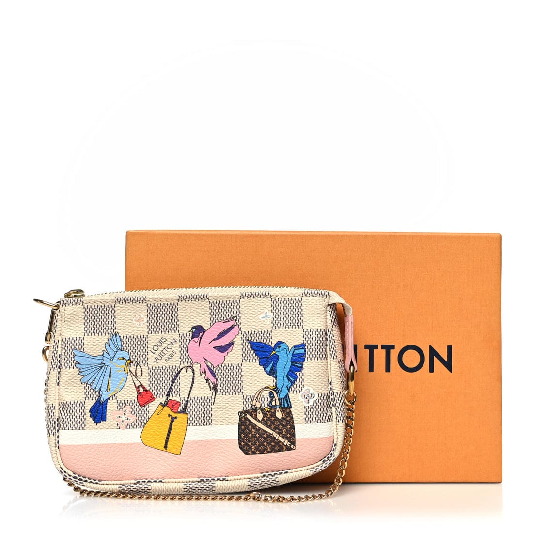 Louis Vuitton Damier Azur 2018 Christmas Animation Mini Pochette Accessories. - Image 6