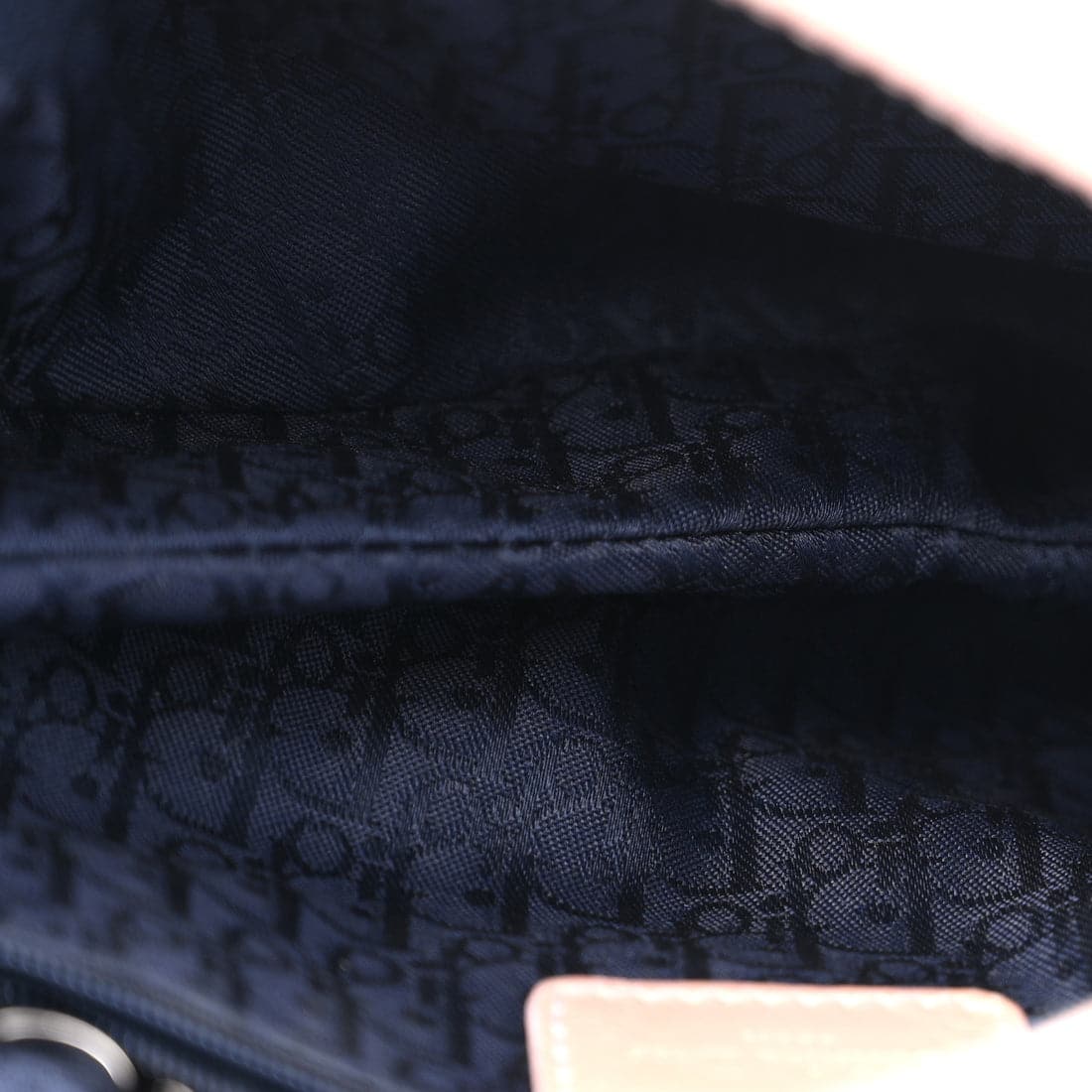 CHRISTIAN DIOR Patent Denim Jeans Saddle Bag Blue Pink - Image 3