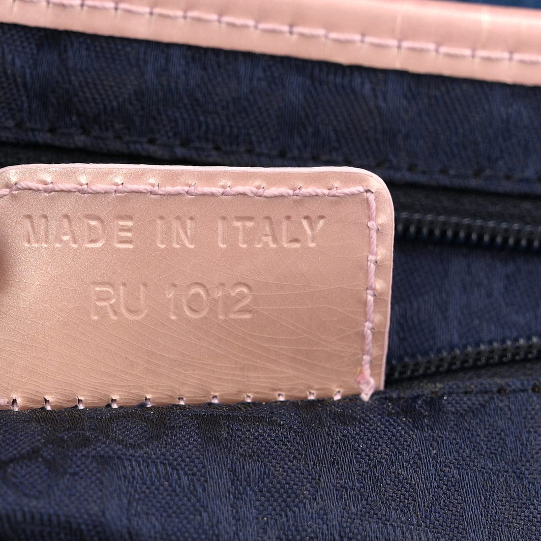 CHRISTIAN DIOR Patent Denim Jeans Saddle Bag Blue Pink - Image 5