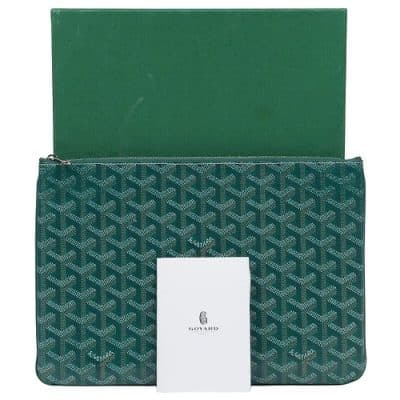 GOYARD Goyardine Senat Pochette in Green.