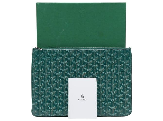GOYARD Goyardine Senat Pochette in Green.