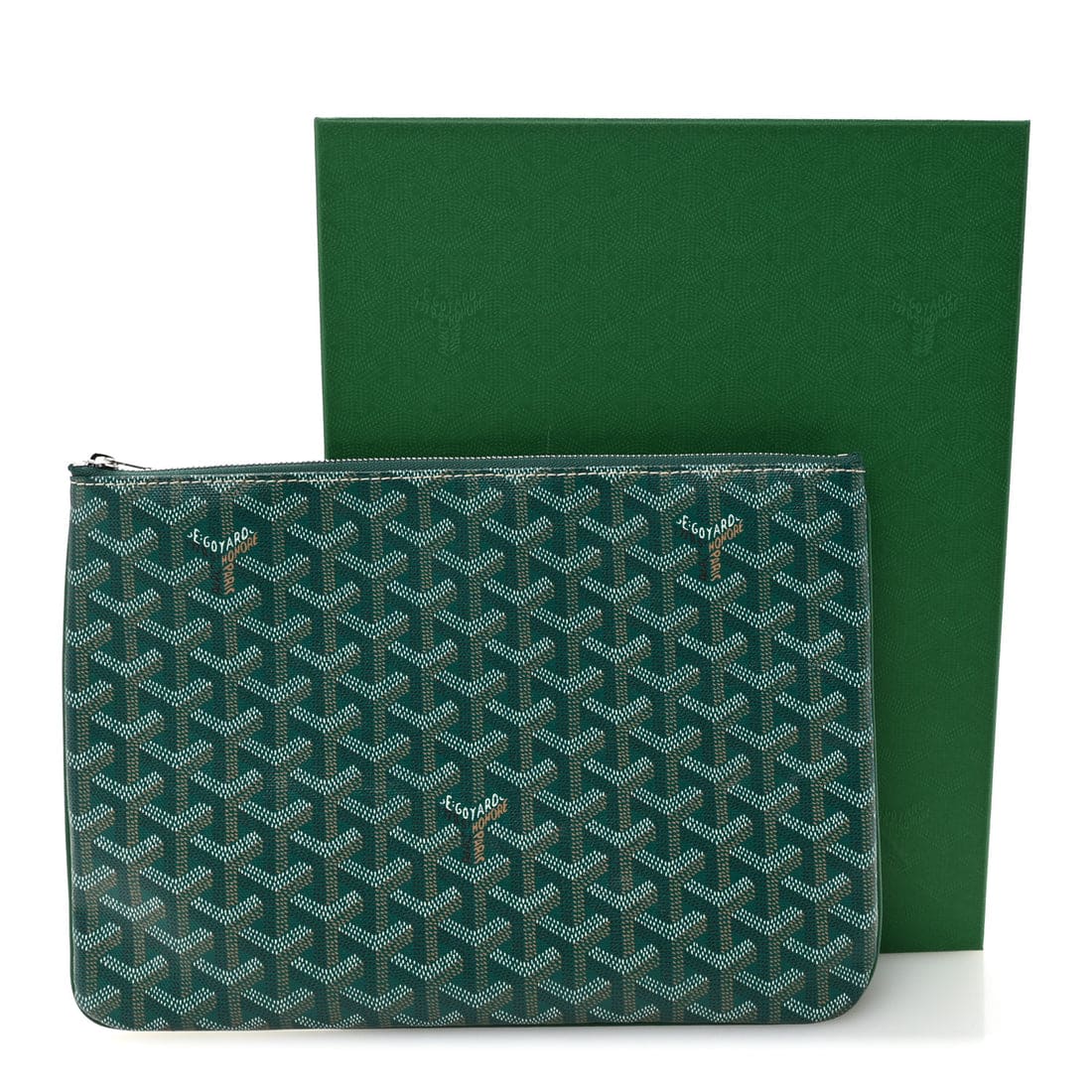 GOYARD Goyardine Senat Pochette in Green. - Image 9